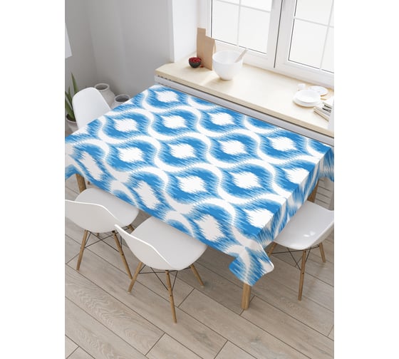Прямоугольная скатерть JOYARTY Волны холода из сатена tc_18042_120x145 1