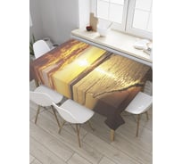 Прямоугольная скатерть JOYARTY Береговое тепло из сатена tc_8937_120x145
