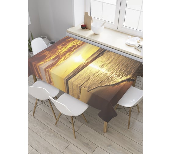 Прямоугольная скатерть JOYARTY Береговое тепло из сатена tc_8937_120x145 1