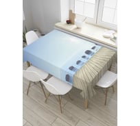 Прямоугольная скатерть JOYARTY Береговые камни из сатена tc_8307_120x145