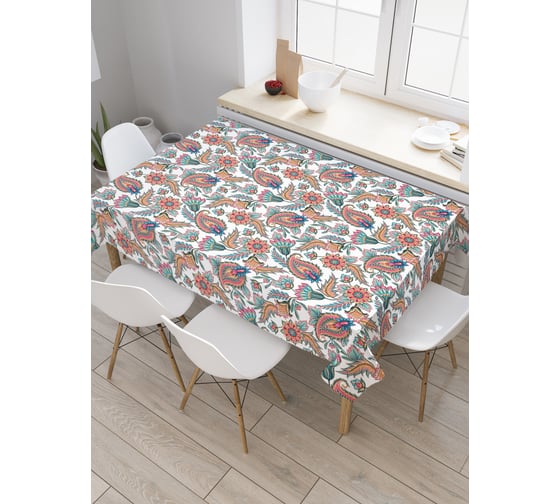 Прямоугольная скатерть JOYARTY Весна опять пришла из сатена tc_23219_120x145 1