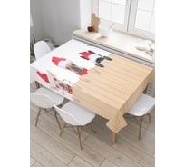 Прямоугольная скатерть JOYARTY Веселые собачки из сатена tc_20309_120x145