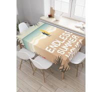 Прямоугольная скатерть JOYARTY Бесконечные летние волны из сатена tc_5318_120x145