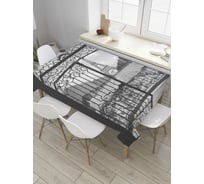 Прямоугольная скатерть JOYARTY Вид на Елисейские поля из сатена tc_8551_120x145