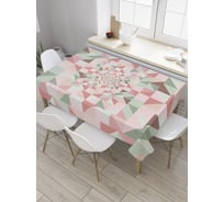 Прямоугольная скатерть JOYARTY Вихрь треугольников из сатена tc_9010_120x145