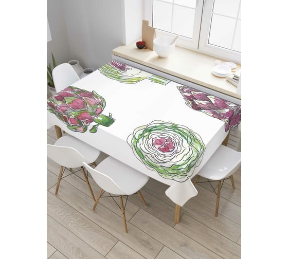 Прямоугольная скатерть JOYARTY Вид артишока из сатена tc_38887_120x145