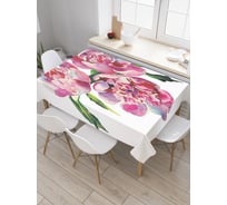 Прямоугольная скатерть JOYARTY Букет пионов из сатена tc_29762_120x145