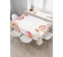 Прямоугольная скатерть JOYARTY Вихревые розы из сатена tc_29733_120x145