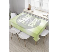 Прямоугольная скатерть JOYARTY Великая мысль приходит с малых стартов из сатена tc_28044_120x145
