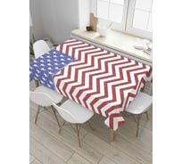 Прямоугольная скатерть JOYARTY Американский зигзаг из сатена tc_8172_120x145