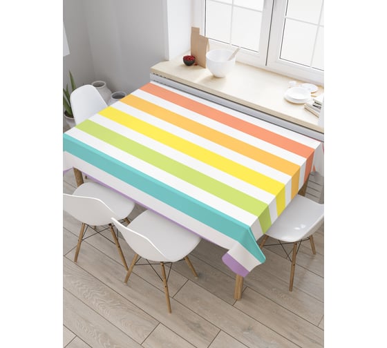 Прямоугольная скатерть JOYARTY Вертикаль красок из сатена tc_29315_120x145 1