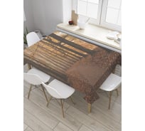 Прямоугольная скатерть JOYARTY Аллея неизвестности из сатена tc_8923_120x145