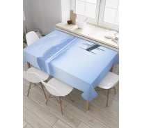 Прямоугольная скатерть JOYARTY Безлюдный причал из сатена tc_9160_120x145