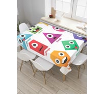 Прямоугольная скатерть JOYARTY Веселые фигуры из сатена tc_7611_120x145
