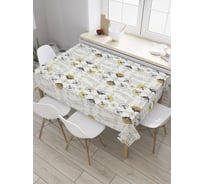 Прямоугольная скатерть JOYARTY Веерные цветы из сатена tc_34707_120x145