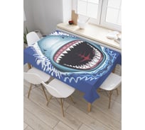 Прямоугольная скатерть JOYARTY Акульи челюсти из сатена tc_38027_120x145