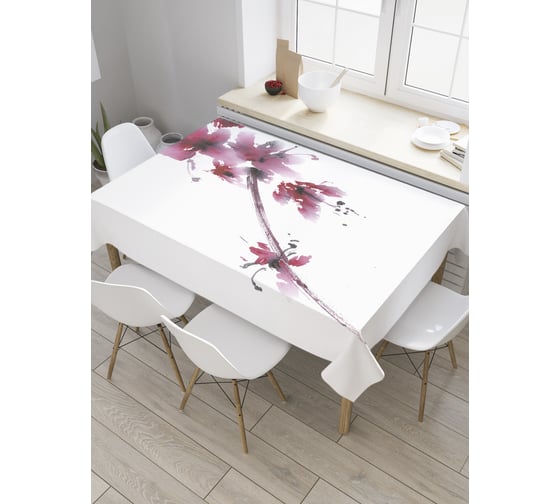 Прямоугольная скатерть JOYARTY Акварельные мазки из сатена tc_32128_120x145 1