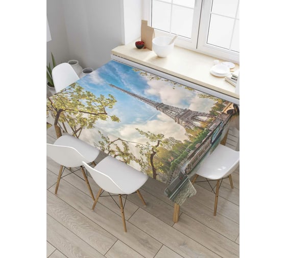 Прямоугольная скатерть JOYARTY Вершина эйфелевой башни из сатена tc_8546_120x145 1