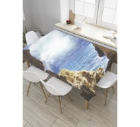Прямоугольная скатерть JOYARTY Арка у моря из сатена tc_8203_120x145