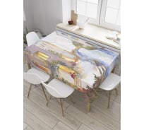 Прямоугольная скатерть JOYARTY Венецианский дворик из сатена tc_9267_120x145