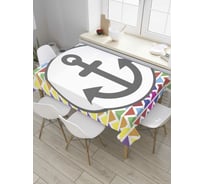 Прямоугольная скатерть JOYARTY Веселый якорь из сатена tc_8012_120x145