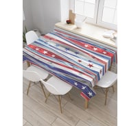 Прямоугольная скатерть JOYARTY Американские волны из сатена tc_20384_120x145