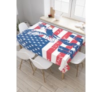 Прямоугольная скатерть JOYARTY Американский орел и флаг из сатена tc_36795_120x145