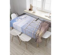Прямоугольная скатерть JOYARTY Веранда под навесом из сатена tc_34795_120x145