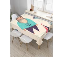Прямоугольная скатерть JOYARTY Бородатый морячок из сатена tc_66320_120x145
