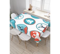 Прямоугольная скатерть JOYARTY Виды спорта из сатена tc_36940_120x145