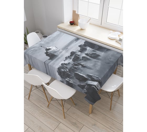 Прямоугольная скатерть JOYARTY Берег в скалах из сатена tc_20544_120x145 1