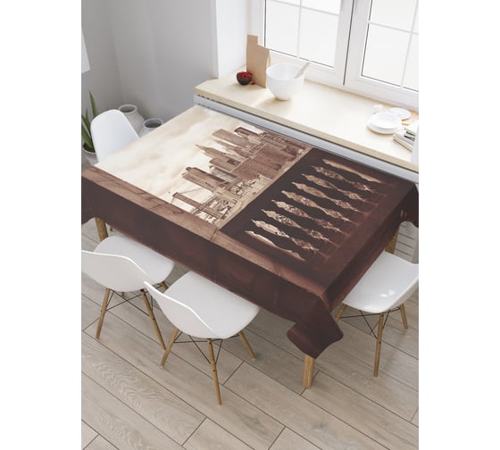 Прямоугольная скатерть JOYARTY Балкон у моста из сатена tc_21339_120x145 1