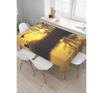 Прямоугольная скатерть JOYARTY Вечерний полет птиц из сатена tc_30801_120x145
