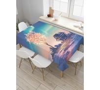 Прямоугольная скатерть JOYARTY Брошенный дом из сатена tc_6528_120x145