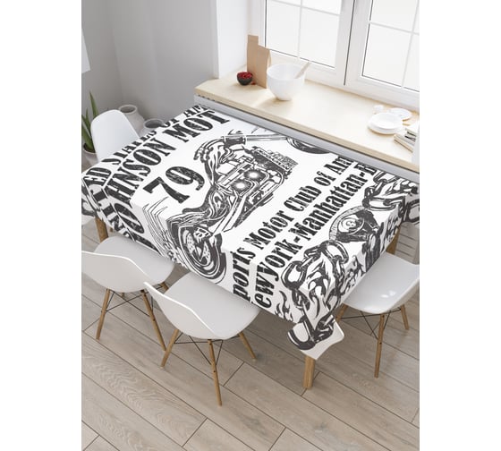 Прямоугольная скатерть JOYARTY Cпортивный мотоклуб Америки Джонсон Моторс 1979 tc_9934_120x145 1