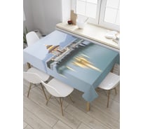 Прямоугольная скатерть JOYARTY Беседка на причале из сатена tc_32550_120x145