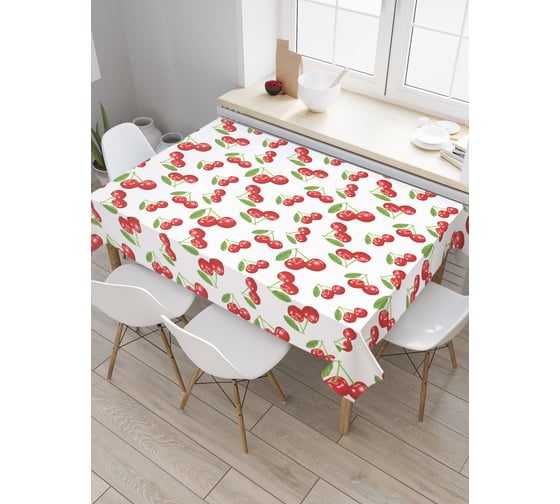 Прямоугольная скатерть JOYARTY Вишневое множество из сатена tc_30285_120x145 1