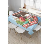Прямоугольная скатерть JOYARTY Британский чемодан с достопримечательностями tc_4844_120x145