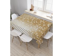 Прямоугольная скатерть JOYARTY Блеск квадратов из сатена tc_28361_120x145