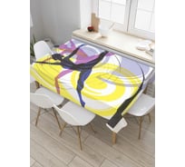 Прямоугольная скатерть JOYARTY Балетные прыжки из сатена tc_7336_120x145