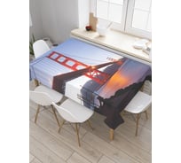 Прямоугольная скатерть JOYARTY Вечерний мост из сатена tc_6232_120x145
