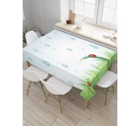 Прямоугольная скатерть JOYARTY Божьи коровки под дождем из сатена tc_4534_120x145