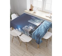 Прямоугольная скатерть JOYARTY Вид на ночной мегаполис из сатена tc_30245_120x145