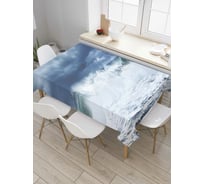 Прямоугольная скатерть JOYARTY Бушующие волны из сатена tc_36952_120x145