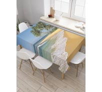 Прямоугольная скатерть JOYARTY Берег острова из сатена tc_19320_120x145