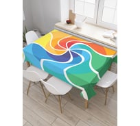 Прямоугольная скатерть JOYARTY Волнистая спираль из сатена tc_18629_120x145