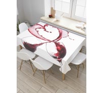 Прямоугольная скатерть JOYARTY Винное сердце из сатена tc_38329_120x145