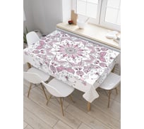 Прямоугольная скатерть JOYARTY Бабочки в лепестках из сатена tc_36892_120x145