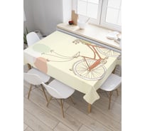Прямоугольная скатерть JOYARTY Велосипедный праздник из сатена tc_29397_120x145