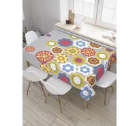 Прямоугольная скатерть JOYARTY Арт цветы из сатена tc_28054_120x145